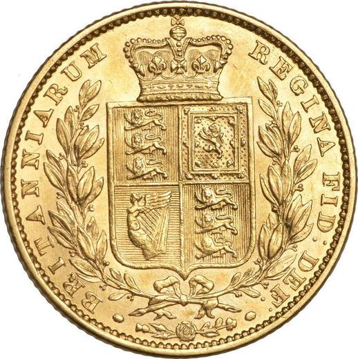 Reverse Sovereign 1863 WW "Shield" No number - Gold Coin Value - United Kingdom, Victoria