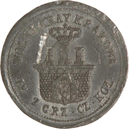 Obverse Antique counterfeit 2 Zlote 1835 W "Krakow" Lead -  Coin Value - Poland, Free City of Cracow