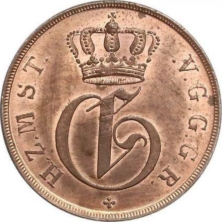 Anverso 3 Pfennige 1845 FN - valor de la moneda  - Mecklemburgo-Strelitz, Jorge