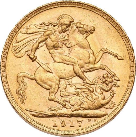 Revers Sovereign 1917 P - Goldmünze Wert - Australien, Georg V