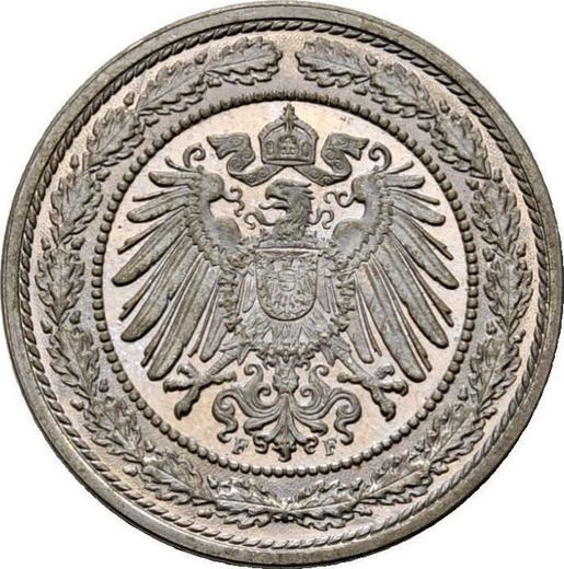 Reverse 20 Pfennig 1892 F "Type 1890-1892" - Coin Value - Germany, German Empire