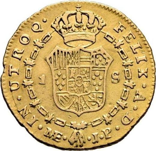 Reverse 1 Escudo 1810 JP - Gold Coin Value - Peru, Ferdinand VII