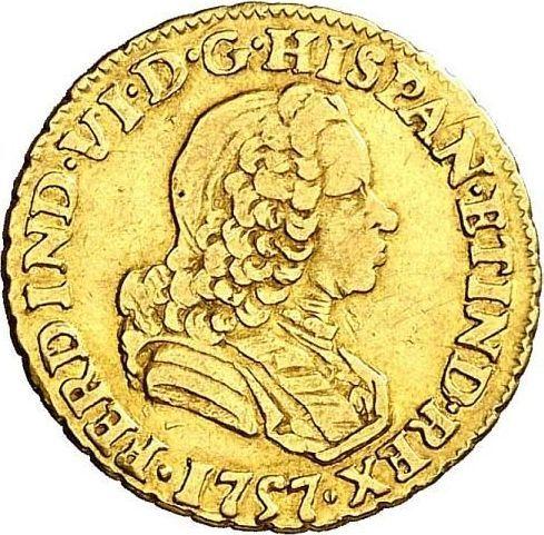 Obverse 1 Escudo 1757 Mo MM - Gold Coin Value - Mexico, Ferdinand VI