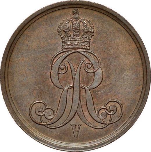 Avers 1 Pfennig 1864 B - Münze Wert - Hannover, Georg V