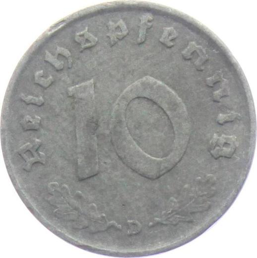 Obverse 10 Reichspfennig 1942 D "Type 1940-1945" -  Coin Value - Germany, Third Reich