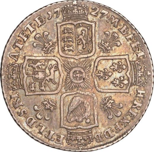 Reverse Shilling 1727 "Young Head" Plumes in angles - Silver Coin Value - United Kingdom, George II