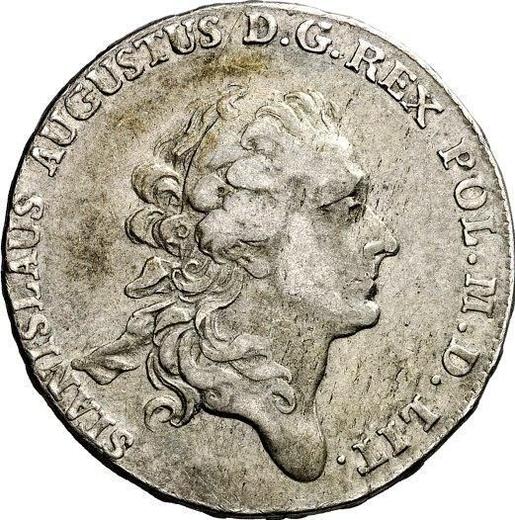 Obverse 1/2 Thaler 1781 EB "Ribbon in hair" - Silver Coin Value - Poland, Stanislaus II Augustus