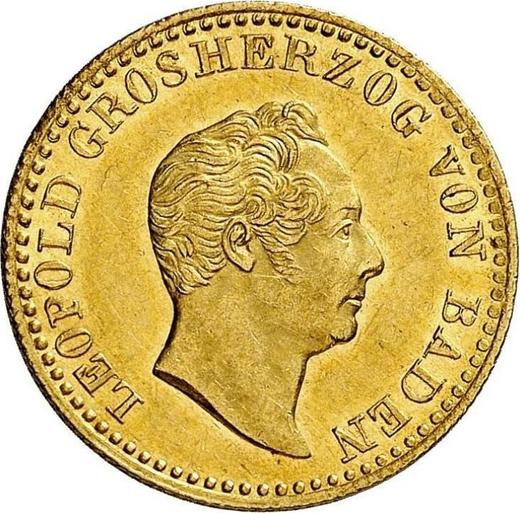 Obverse Ducat 1845 - Gold Coin Value - Baden, Leopold