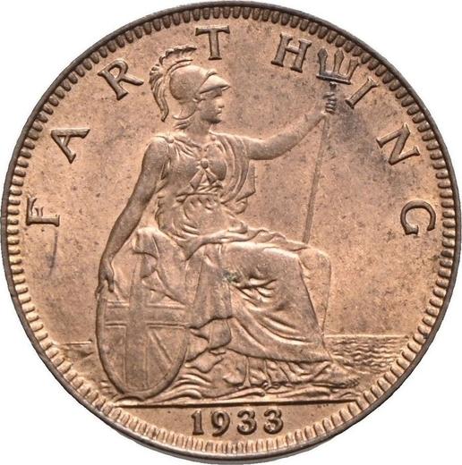 Reverso Farthing 1933 - valor de la moneda  - Gran Bretaña, Jorge V