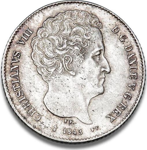Obverse 10 Schilling 1843 FF - Silver Coin Value - Schleswig-Holstein, Christian VIII