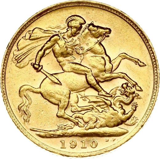 Reverse Sovereign 1910 - Gold Coin Value - United Kingdom, Edward VII