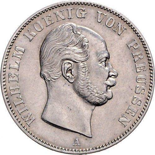 Obverse Thaler 1862 A - Silver Coin Value - Prussia, William I