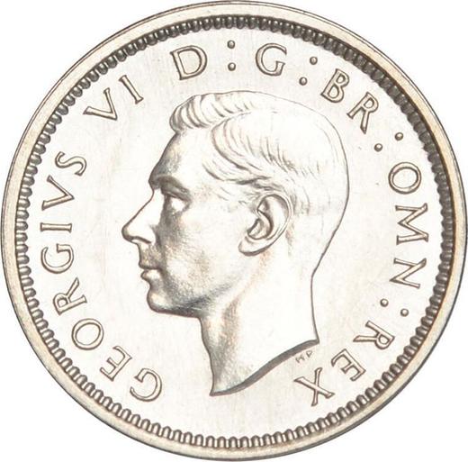 Аверс монеты - 3 пенса 1943 года HP "Тип 1937-1945" - цена серебряной монеты - Великобритания, Георг VI