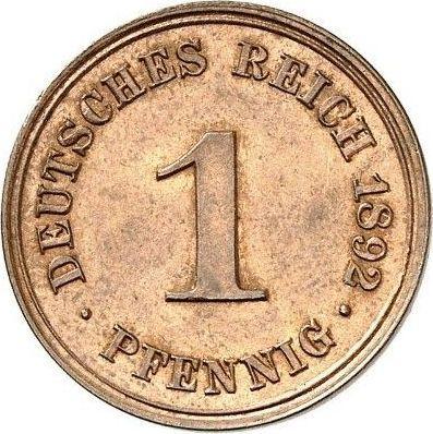 Obverse 1 Pfennig 1892 D "Type 1890-1916" - Coin Value - Germany, German Empire