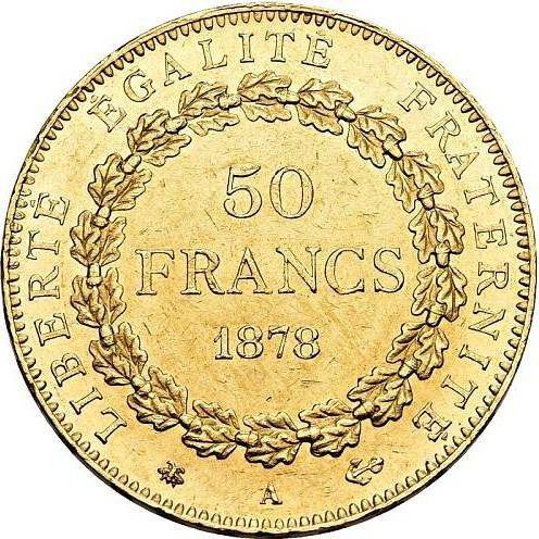 Reverse 50 Francs 1878 A "Type 1878-1904" - Gold Coin Value - France, Third Republic