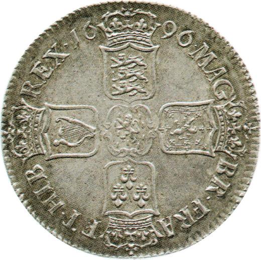 Reverse Crown 1696 - Silver Coin Value - United Kingdom, William III