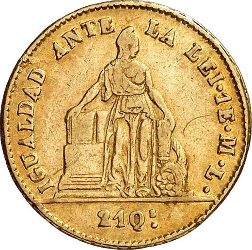 Revers 1 Escudo 1849 So ML - Goldmünze Wert - Chile, Republik