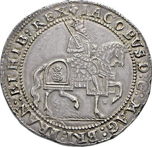 Obverse Crown no date (1619-1625) "Third coinage" Under the rider, even ground or grass - Coin Value - United Kingdom, James I