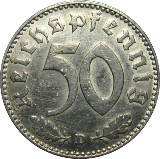 Obverse 50 Reichspfennig 1943 D "Type 1939-1944" -  Coin Value - Germany, Third Reich