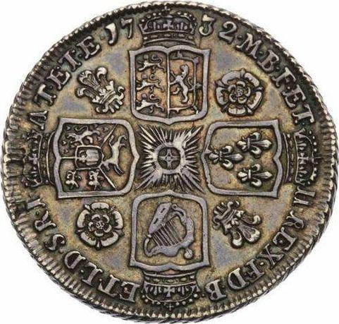 Reverse Shilling 1732 "Young Head" - Silver Coin Value - United Kingdom, George II