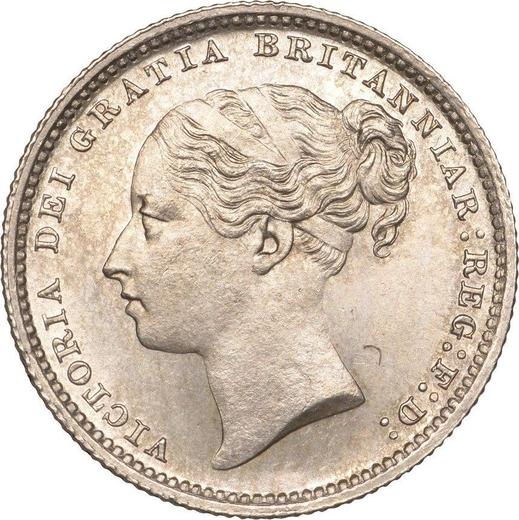 Obverse Shilling 1886 - Silver Coin Value - United Kingdom, Victoria