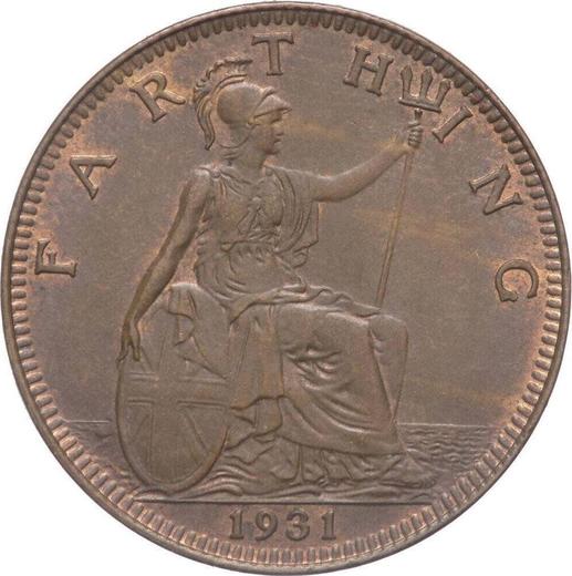 Reverse Farthing 1931 -  Coin Value - United Kingdom, George V