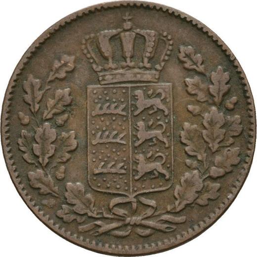 Awers monety - 1/2 krajcara 1854 "Typ 1840-1856" - cena  monety - Wirtembergia, Wilhelm I