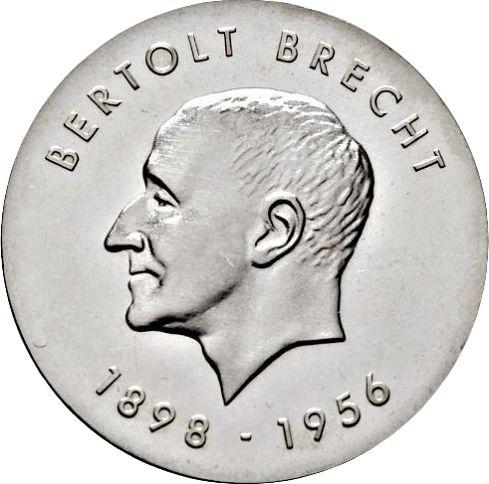 Obverse 10 Mark 1973 "Bertold Brecht" - Silver Coin Value - Germany, GDR