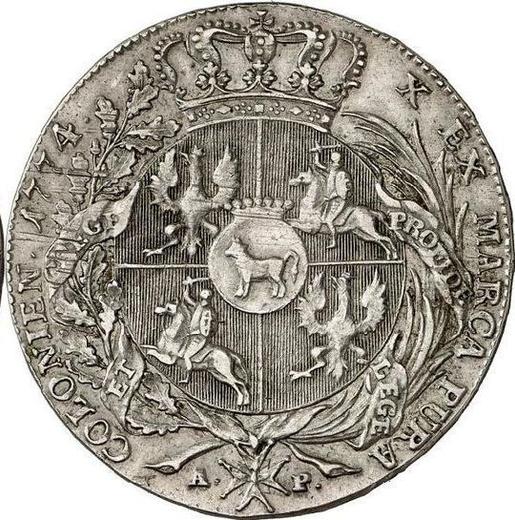 Revers Taler 1774 AP - Silbermünze Wert - Polen, Stanislaus August