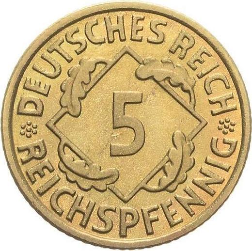 Obverse 5 Reichspfennig 1935 E -  Coin Value - Germany, Weimar Republic
