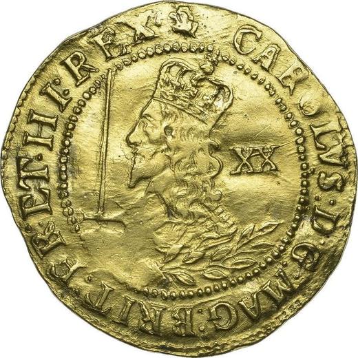 Obverse Unite 1645 OX "Shortened portrait" - Gold Coin Value - United Kingdom, Charles I