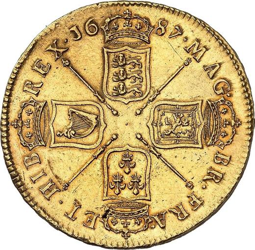 Revers 5 Guinee 1687 Elefant und Schloss - Goldmünze Wert - Großbritannien, Jakob II