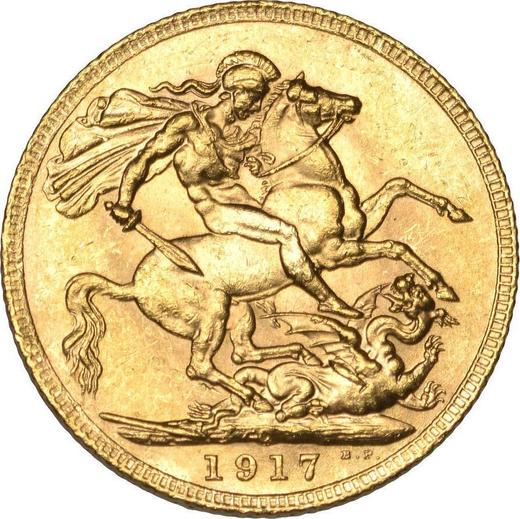 Reverse Sovereign 1917 C - Gold Coin Value - Canada, George V