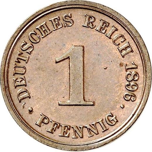 Obverse 1 Pfennig 1896 G "Type 1890-1916" - Coin Value - Germany, German Empire