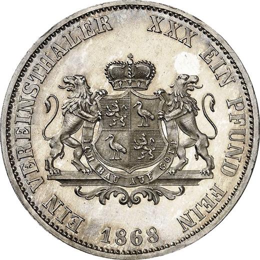 Reverse Thaler 1868 A - Silver Coin Value - Reuss-Schleiz, Heinrich XIV
