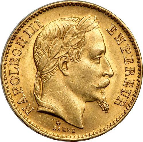 Obverse 20 Francs 1866 BB "Type 1861-1870" - Gold Coin Value - France, Napoleon III