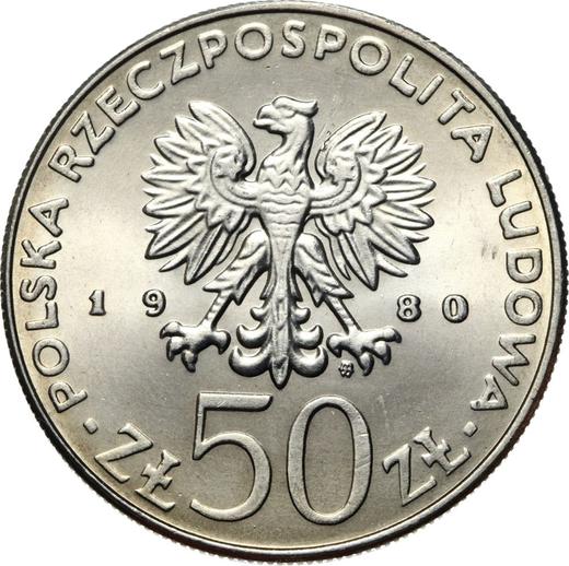 Avers 50 Zlotych 1980 MW "Bolesław I der Tapfere" Kupfernickel - Münze Wert - Polen, Volksrepublik Polen