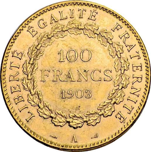 Reverse 100 Francs 1903 A "Type 1878-1914" - Gold Coin Value - France, Third Republic