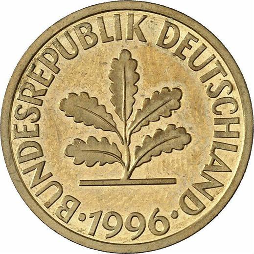 Revers 10 Pfennig 1996 J - Münze Wert - Deutschland, BRD