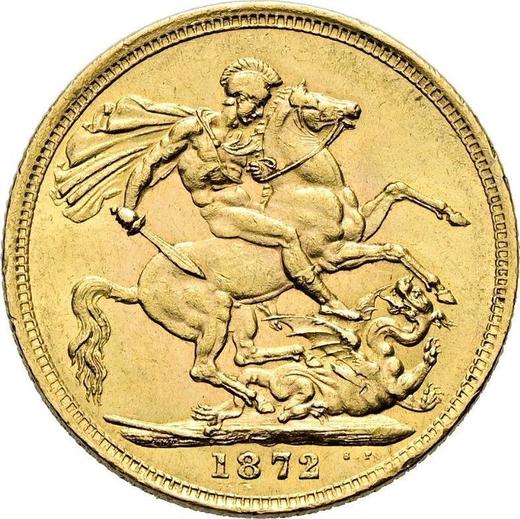 Реверс монеты - Соверен 1872 года S WW "Св. Георгий" - цена золотой монеты - Австралия, Виктория