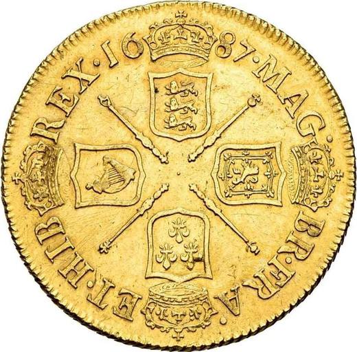 Reverse Two guinea 1687 - Gold Coin Value - United Kingdom, James II