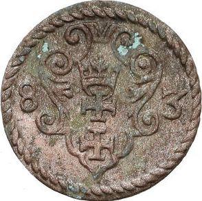 Reverse Denar 1583 "Danzig" - Silver Coin Value - Poland, Stephen Bathory