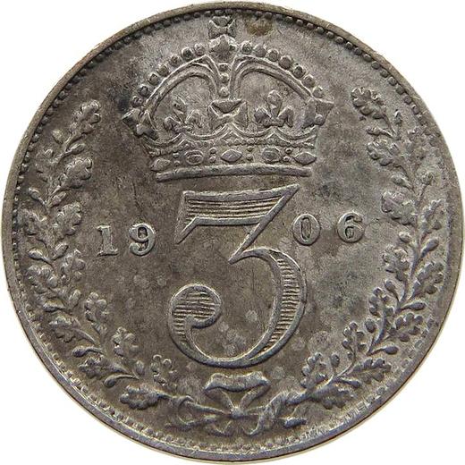 Reverse Threepence 1906 - Silver Coin Value - United Kingdom, Edward VII