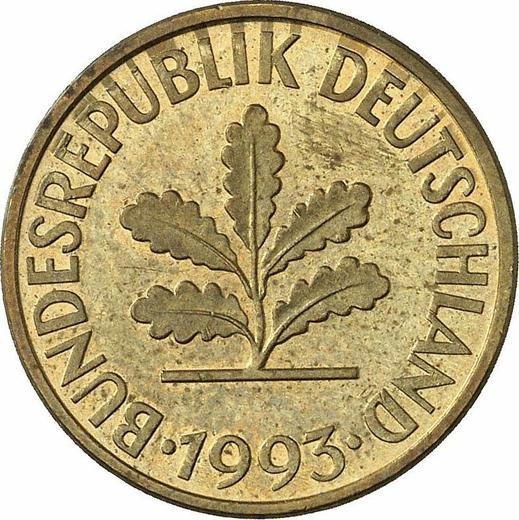 Reverse 10 Pfennig 1993 G - Coin Value - Germany, FRG