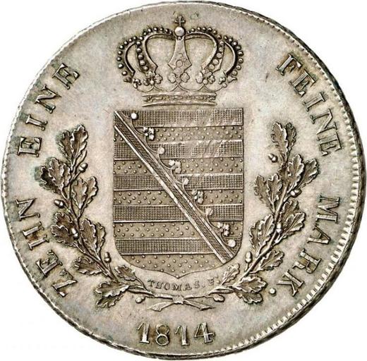 Reverse Pattern Thaler 1814 - Silver Coin Value - Saxony-Albertine, Frederick Augustus I