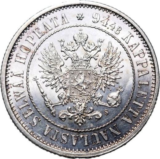 Obverse 1 Mark 1874 S - Silver Coin Value - Finland, Grand Duchy