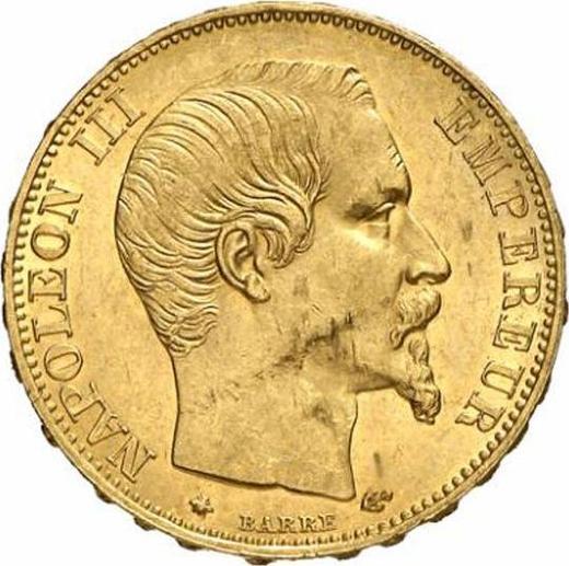 Obverse 20 Francs 1859 BB "Type 1853-1860" - Gold Coin Value - France, Napoleon III