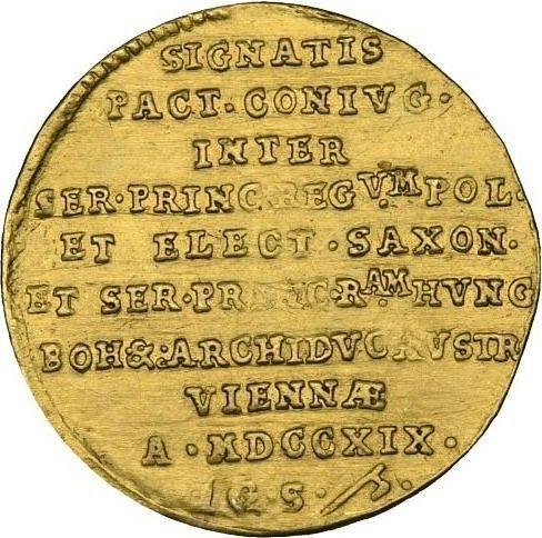 Rewers monety - Dukat 1719 IGS "Ślubny" - cena złotej monety - Polska, August II Mocny