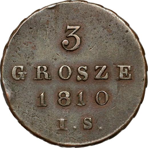 Reverse 3 Grosze 1810 IS -  Coin Value - Poland, Duchy of Warsaw