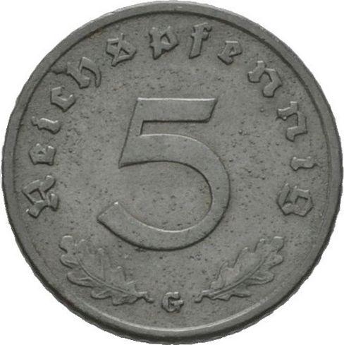 Obverse 5 Reichspfennig 1942 G "Type 1940-1944" -  Coin Value - Germany, Third Reich